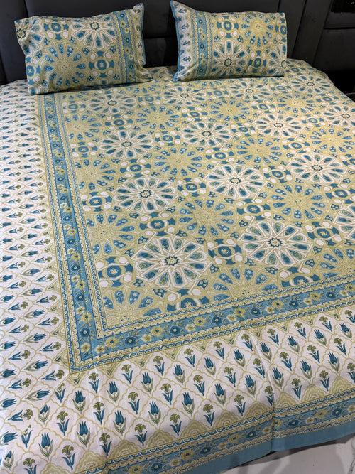 SHALIMAR BEDSHEET WITH TWO REVERSIBLE PILLOW COVERS