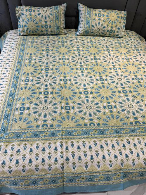 SHALIMAR BEDSHEET WITH TWO REVERSIBLE PILLOW COVERS