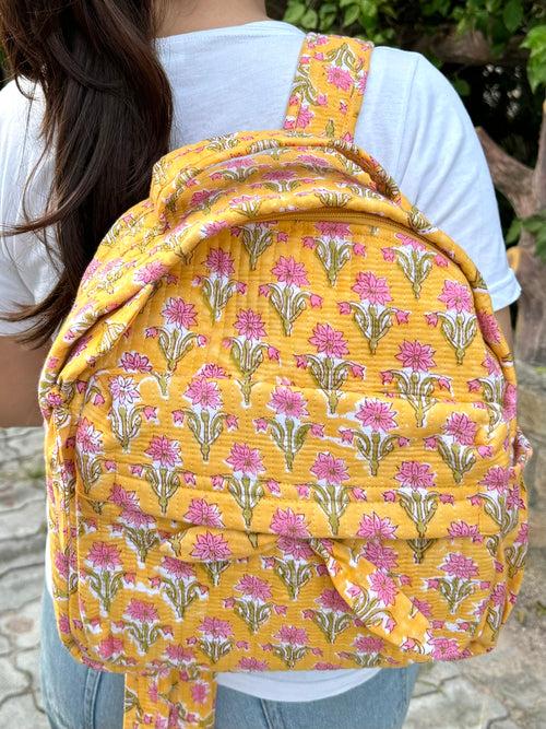 HAND BLOCK PRINTER BACKPACK