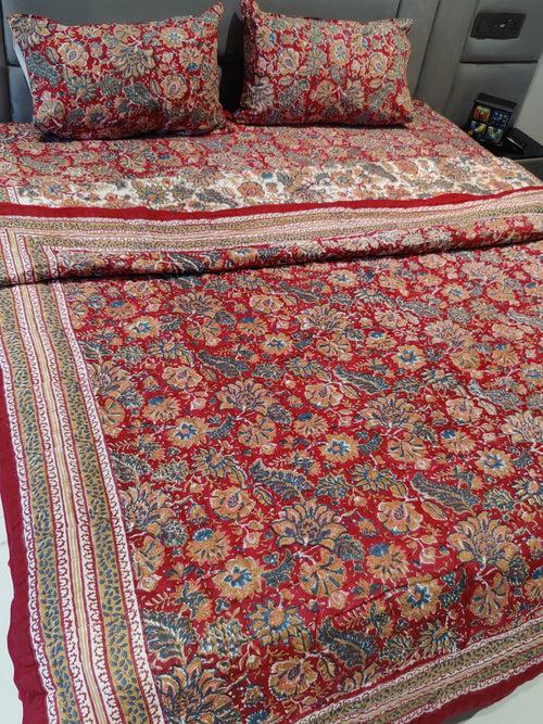 FESTIVE HAND BLOCK PRINTED BEDDING SET