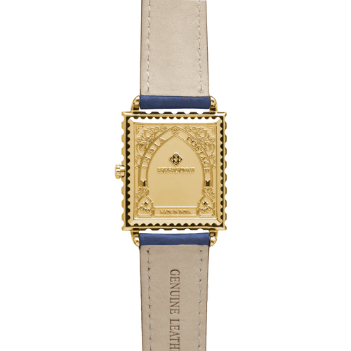 Blue Penny Stamp Gold Watch