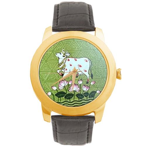 Elegance Cow Watch - Pichwai Watch (40mm)