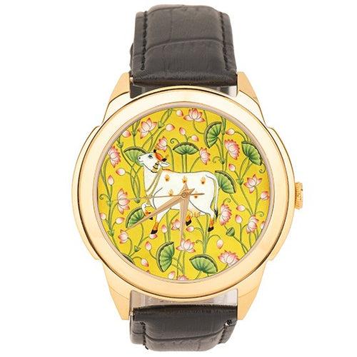 Appealing Cow Art - Pichwai Watch (43mm)