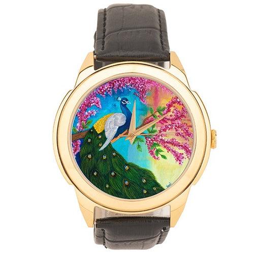 Pleasing Peacock - Pichwai Automatic Watch