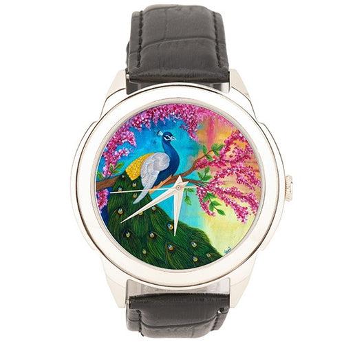 Pleasing Peacock - Pichwai Watch (43mm)