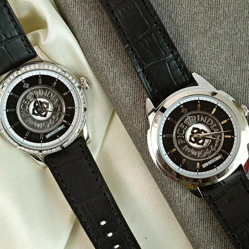 Couple Coin Timepieces - Silver