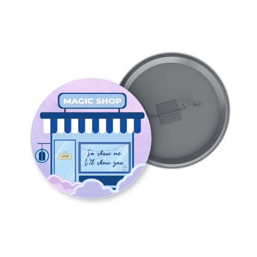 BTS Magic Shop Badge + Fridge Magnet