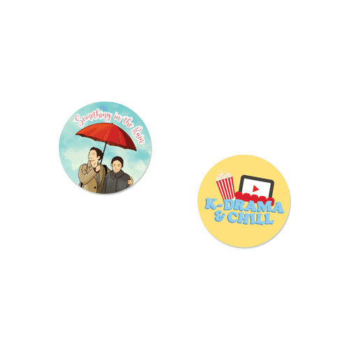 Something In The Rain Badge - Set of 2