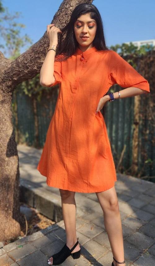 Orange Slush Short Dress