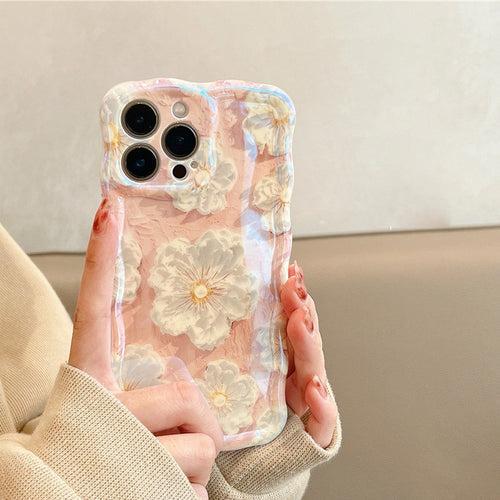 Floral Glossy Oil Painting Case