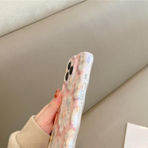 Floral Glossy Oil Painting Case