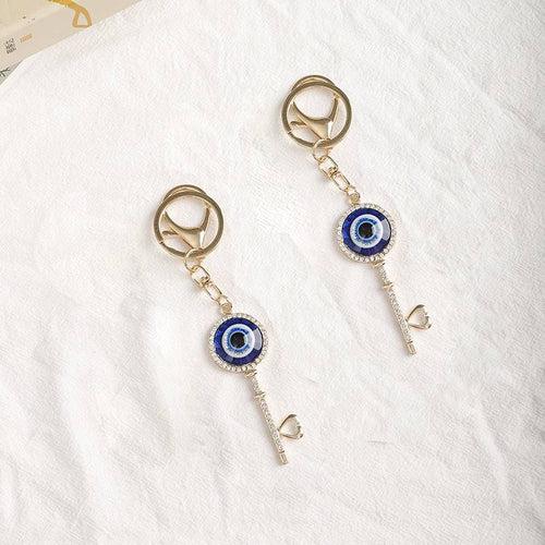 Rhinestone Ocean Eyes Keychain