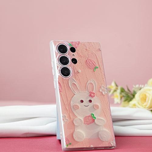 Radiant Berry Bliss Rabbit Oil Painting Case - Samsung