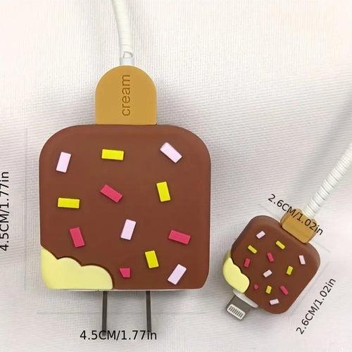 Ice Cream Cartoon Design Charger Protector