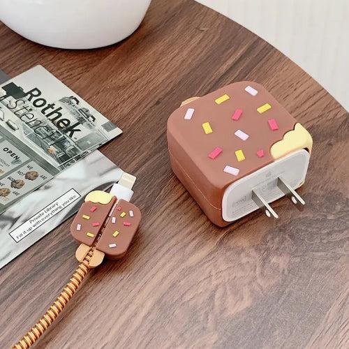 Ice Cream Cartoon Design Charger Protector