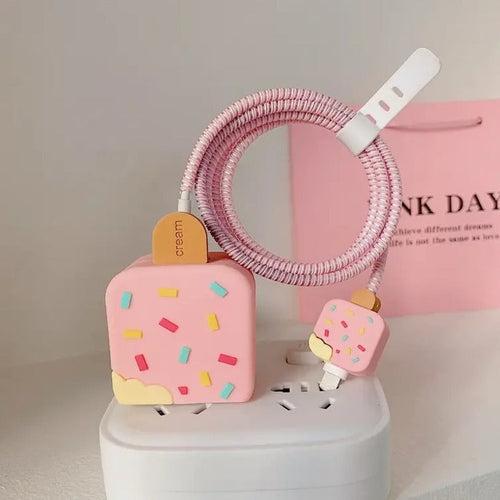 Ice Cream Cartoon Design Charger Protector