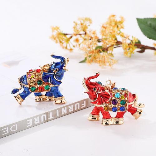 Colorful Diamond Elephant Keychain