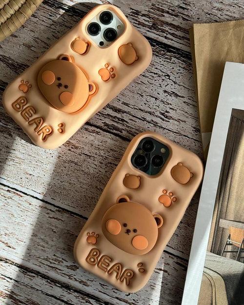 Cute Bear Grip Delight Phone Case