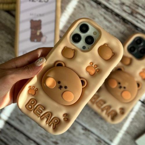 Cute Bear Grip Delight Phone Case