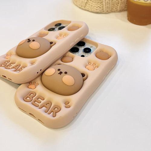 Cute Bear Grip Delight Phone Case