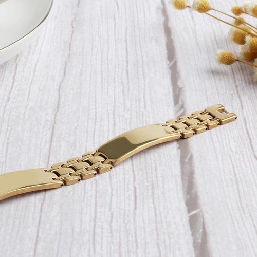 Thick Watch Style Stainless Steel Mens Bracelet
