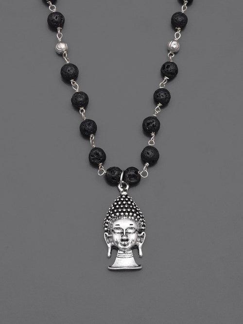 Spiritual Buddha Silver Mens Pendant
