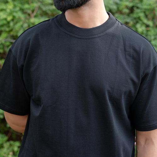 Black Oversize French Terry T-Shirt