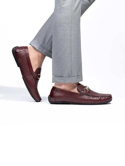 Men's Brown Leather Slip-On Loafers