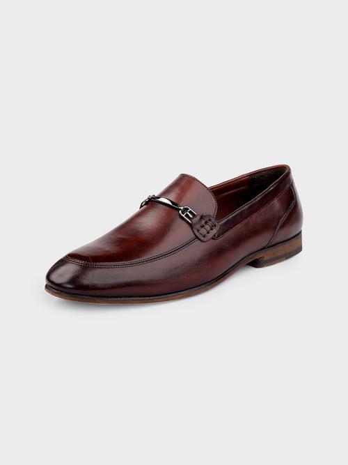 Men's Brown Leather Slip-on Shoes