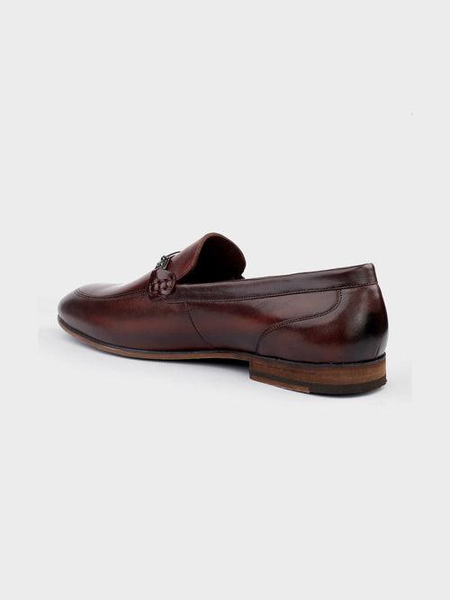 Men's Brown Leather Slip-on Shoes