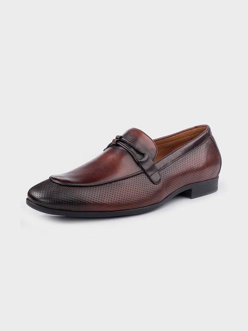 Classic Tan Leather Slip-On Loafers for Men