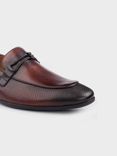 Classic Tan Leather Slip-On Loafers for Men