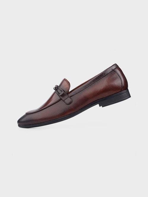 Classic Tan Leather Slip-On Loafers for Men