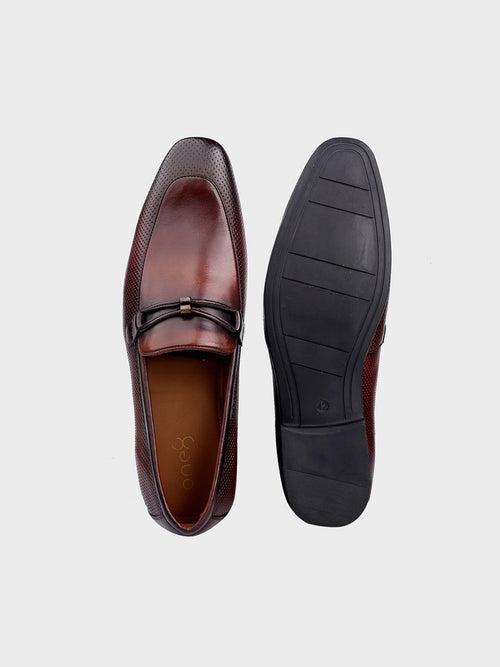 Classic Tan Leather Slip-On Loafers for Men