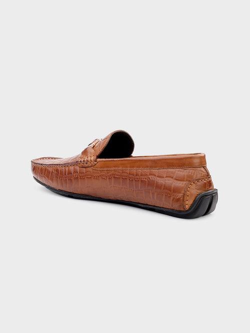 Men's Tan Leather Loafer Shoes