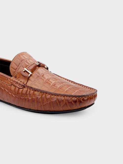 Men's Tan Leather Loafer Shoes