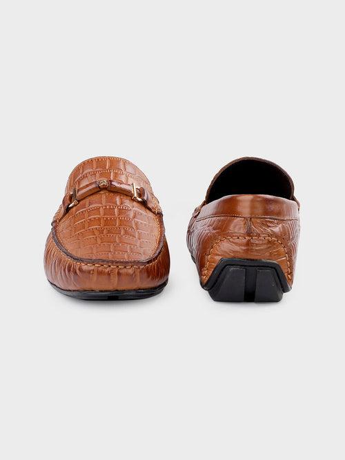 Men's Tan Leather Loafer Shoes