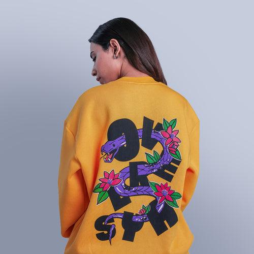 Serpent Oversized Sweatshirt - Amber