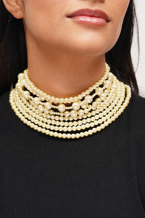 Alia Style Pearl Choker