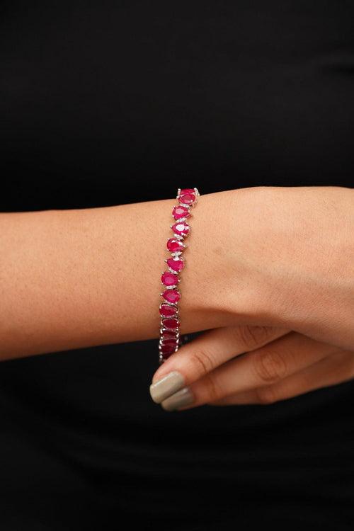 Carla Coloured Stone Everyday Wear Tennis Bracelet