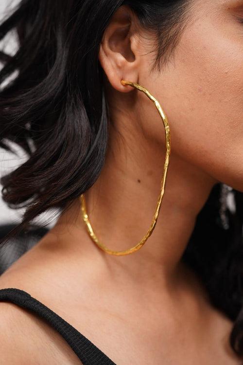 Estelle Oversized Dramatic Golden Hoops