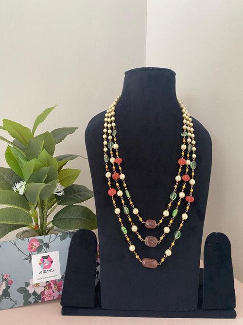 Hridaya 3 Layered Colour Beads Mala