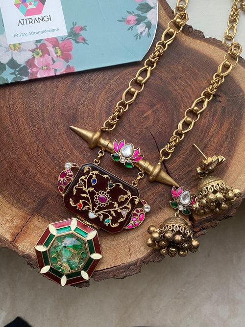 Varsha Holdali Lotus Long Necklace