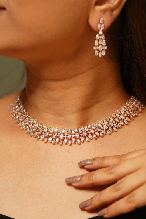 Xenia Affordable Diamond Necklace Set