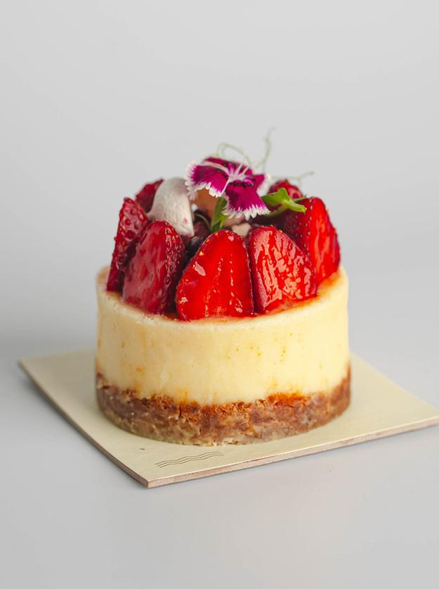 Strawberry, Hibiscus & Citrus Baked Cheesecake