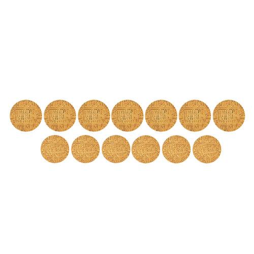 CARVED GOLD MOHAR BUTTONS