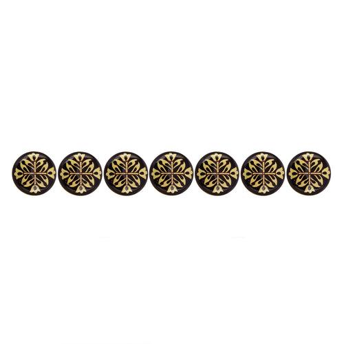 Black Divan Brass Buttons