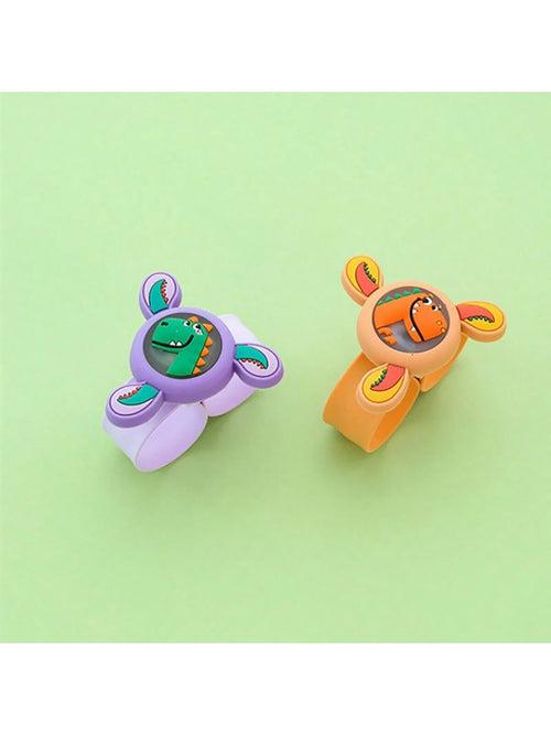 Cute Design Silicone Slap Band with Spinner for Kids (Random Color)