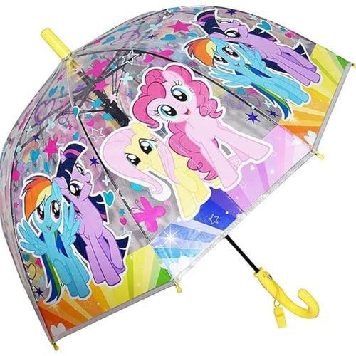 Premium Quality Theme Printed Transparent Umbrella For Kids (Pony Unicorn)