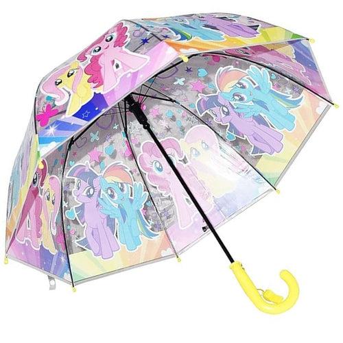 Premium Quality Theme Printed Transparent Umbrella For Kids (Pony Unicorn)